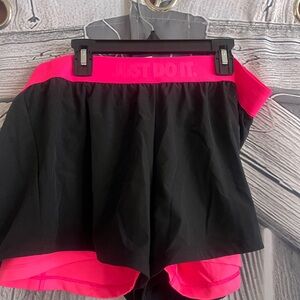 Nike Black and Pink Athletic Shorts women’s xl